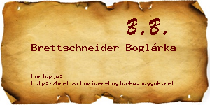 Brettschneider Boglárka névjegykártya