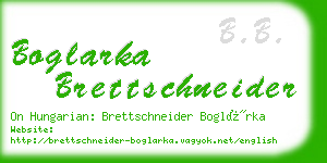 boglarka brettschneider business card